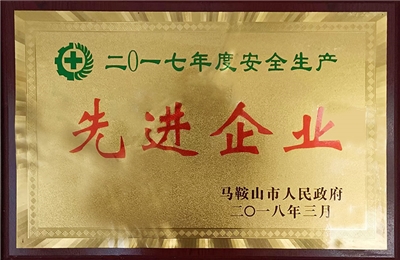 2017年度榮獲安全生產(chǎn)先進(jìn)企業(yè) 